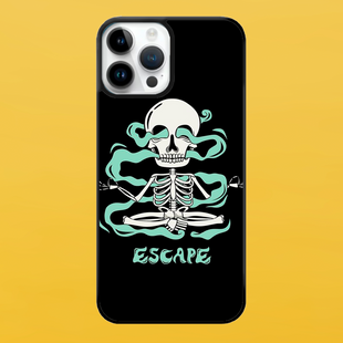 Чехол для APPLE IPHONE 15 PRO MAX 2D пластиковый с черными силиконовыми бортиками ESCAPE 55923 фото