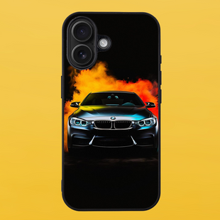 Чехол для APPLE IPHONE 16 2D пластиковый с черными силиконовыми бортиками BMW 57628 фото