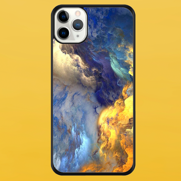 Чехол для APPLE IPHONE 11 PRO MAX 2D пластиковый с черными силиконовыми бортиками CLOUD 51008 фото