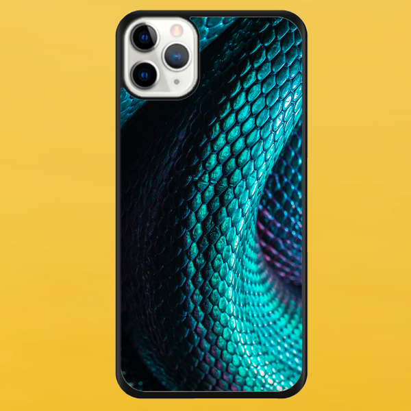 Чехол для APPLE IPHONE 11 PRO MAX 2D пластиковый с черными силиконовыми бортиками SNAKE SKIN 51508 фото