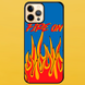 Чехол для APPLE IPHONE 12 PRO MAX 2D пластиковый с черными силиконовыми бортиками FIRE ON 51711 фото