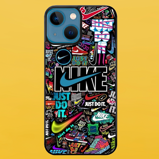 Чохол для APPLE IPHONE 13 2D пластиковий з чорними силіконовими бортиками NIKE 52413 фото