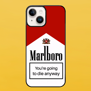 Чехол для APPLE IPHONE 14 PLUS 2D пластиковый с черными силиконовыми бортиками MARLBORO 56017 фото