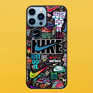 Чохол для APPLE IPHONE 13 PRO MAX 2D пластиковий з чорними силіконовими бортиками NIKE 52415 фото