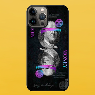 Чохол для APPLE IPHONE 13 PRO MAX 2D пластиковий з чорними силіконовими бортиками MONEY 54915 фото