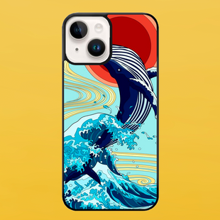 Чехол для APPLE IPHONE 14 PLUS 2D пластиковый с черными силиконовыми бортиками WHALE 55117 фото