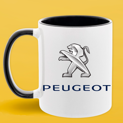 Чашка чорна серединка та ручка (330 мл) Peugeot/Пежо 1095 фото