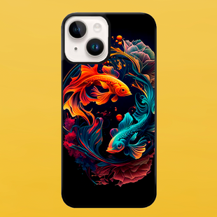 Чохол для APPLE IPHONE 14 PLUS 2D пластиковий з чорними силіконовими бортиками PESCARE 52817 фото
