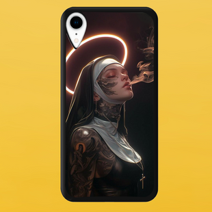 Чехол для APPLE IPHONE XR 2D пластиковый с черными силиконовыми бортиками UNHOLY 57405 фото