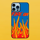 Чехол для APPLE IPHONE 13 PRO MAX 2D пластиковый с черными силиконовыми бортиками FIRE ON 51715 фото