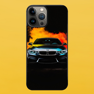 Чехол для APPLE IPHONE 13 PRO 2D пластиковый с черными силиконовыми бортиками BMW 57614 фото