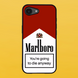 Чехол для APPLE IPHONE 16e 2D пластиковый с черными силиконовыми бортиками MARLBORO 56027 фото