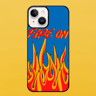 Чехол для APPLE IPHONE 14 PLUS 2D пластиковый с черными силиконовыми бортиками FIRE ON 51717 фото