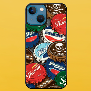 Чохол для APPLE IPHONE 13 2D пластиковий з чорними силіконовими бортиками CAPS 53813 фото