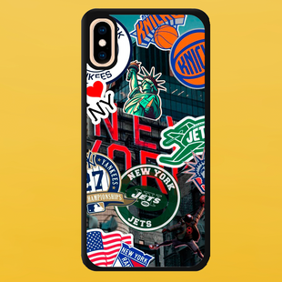Чохол для APPLE IPHONE X/XS 2D пластиковий з чорними силіконовими бортиками NY 54403 фото