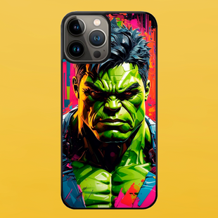 Чехол для APPLE IPHONE 13 PRO 2D пластиковый с черными силиконовыми бортиками HULK 55014 фото