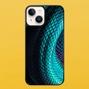 Чохол для APPLE IPHONE 14 2D пластиковий з чорними силіконовими бортиками SNAKE SKIN 51516 фото