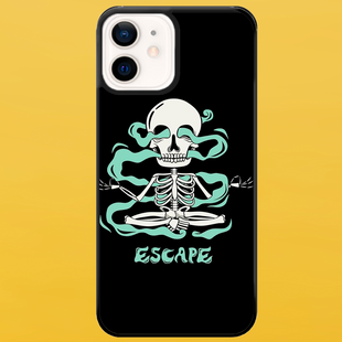Чехол для APPLE IPHONE 12 2D пластиковый с черными силиконовыми бортиками ESCAPE 55910 фото