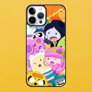 Чохол для APPLE IPHONE 15 PRO MAX 2D пластиковий з чорними силіконовими бортиками ADVENTURE TIME 53723 фото