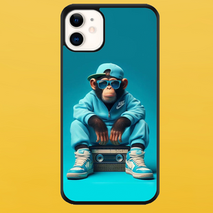 Чохол для APPLE IPHONE 11 2D пластиковий з чорними силіконовими бортиками MONKEY 57006 фото