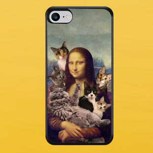 Чехол для APPLE IPHONE 7/8/SE 2020 2D пластиковый с черными силиконовыми бортиками MONO CAT 56501 фото