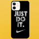 Чехол для APPLE IPHONE 12 MINI 2D пластиковый с черными силиконовыми бортиками JUST DO IT 54109 фото