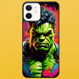 Чехол для APPLE IPHONE 12 2D пластиковый с черными силиконовыми бортиками HULK 55010 фото