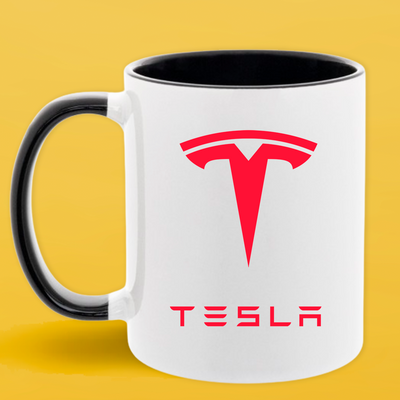 Чашка чорна серединка та ручка (330 мл) Tesla/Тесла 1102 фото