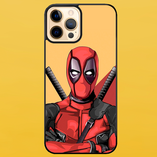 Чохол для APPLE IPHONE 12 PRO MAX 2D пластиковий з чорними силіконовими бортиками DEADPOOL 53411 фото