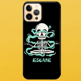 Чехол для APPLE IPHONE 12 PRO MAX 2D пластиковый с черными силиконовыми бортиками ESCAPE 55911 фото
