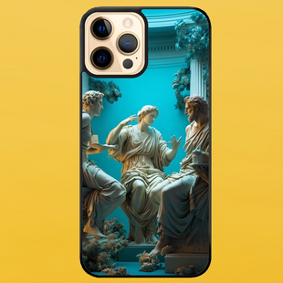 Чехол для APPLE IPHONE 12 PRO MAX 2D пластиковый с черными силиконовыми бортиками SCULPTURE 57111 фото