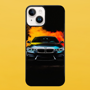 Чехол для APPLE IPHONE 14 2D пластиковый с черными силиконовыми бортиками BMW 57616 фото