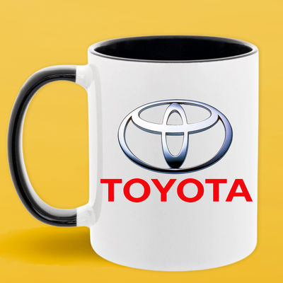Чашка чорна серединка та ручка (330 мл) Toyota/Тойота 1103 фото