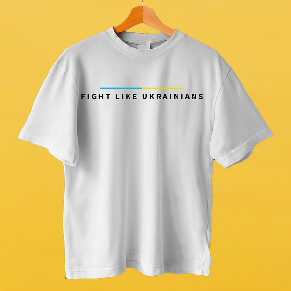 Футболка біла жіноча FIGHT LIKE UKRAINIANS 3049 фото