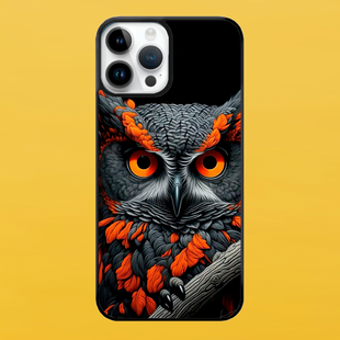 Чохол для APPLE IPHONE 15 PRO MAX 2D пластиковий з чорними силіконовими бортиками OWL 55523 фото