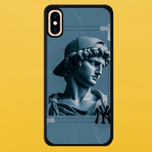 Чехол для APPLE IPHONE XS MAX 2D пластиковый с черными силиконовыми бортиками DAVID 57704 фото