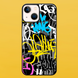 Чехол для APPLE IPHONE 13 MINI 2D пластиковый с черными силиконовыми бортиками GRAFFITI 54312 фото