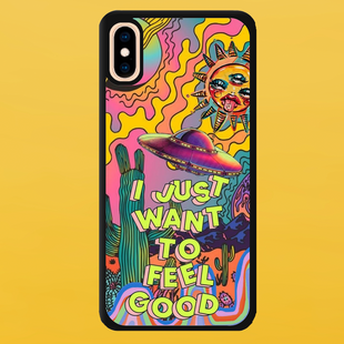 Чохол для APPLE IPHONE XS MAX 2D пластиковий з чорними силіконовими бортиками FEEL GOOD 51804 фото