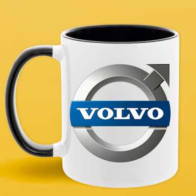 Чашка чорна серединка та ручка (330 мл) Volvo/Вольво 1105 фото