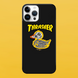 Чохол для APPLE IPHONE 14 PRO MAX 2D пластиковий з чорними силіконовими бортиками THRASHER 55819 фото