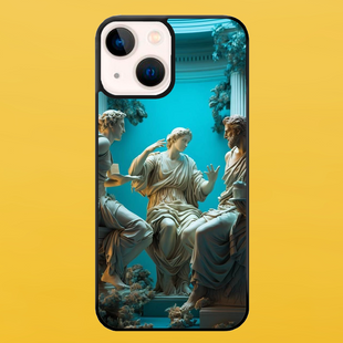Чехол для APPLE IPHONE 13 MINI 2D пластиковый с черными силиконовыми бортиками SCULPTURE 57112 фото