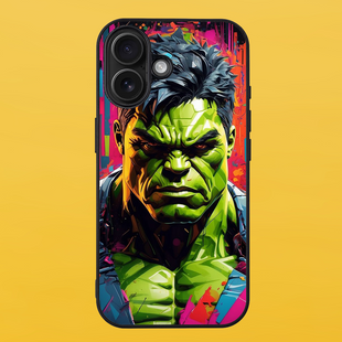 Чехол для APPLE IPHONE 16 2D пластиковый с черными силиконовыми бортиками HULK 55028 фото