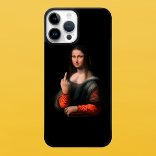 Чохол для APPLE IPHONE 16 PRO 2D пластиковий з чорними силіконовими бортиками MONA LISA 53925 фото