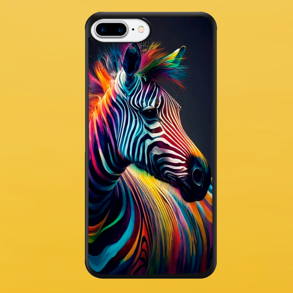 Чехол для APPLE IPHONE 7 PLUS/8 PLUS 2D пластиковый с черными силиконовыми бортиками ZEBRA 51102 фото