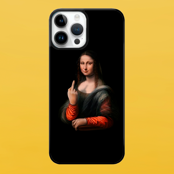 Чохол для APPLE IPHONE 15 PRO MAX 2D пластиковий з чорними силіконовими бортиками MONA LISA 53923 фото