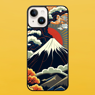Чохол для APPLE IPHONE 14 PLUS 2D пластиковий з чорними силіконовими бортиками MOUNTAINS 52217 фото