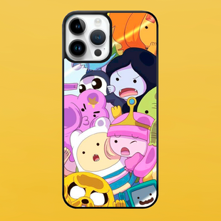 Чохол для APPLE IPHONE 14 PRO MAX 2D пластиковий з чорними силіконовими бортиками ADVENTURE TIME 53719 фото