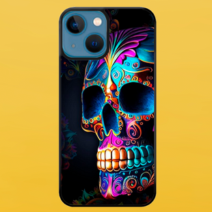 Чохол для APPLE IPHONE 15 2D пластиковий з чорними силіконовими бортиками SKULL 52720 фото