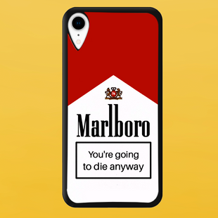 Чохол для APPLE IPHONE XR 2D пластиковий з чорними силіконовими бортиками MARLBORO 56005 фото