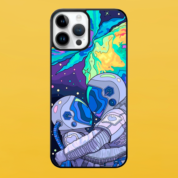 Чехол для APPLE IPHONE 15 PRO MAX 2D пластиковый с черными силиконовыми бортиками SPACE 5623 фото